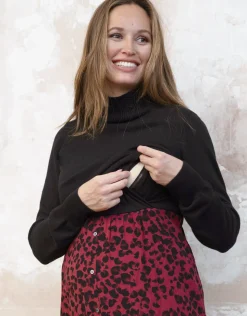 Store Seraphine Deandra | Printed Maternity & Nursing Dress with Cotton Blend Top