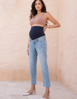 Sale Seraphine Delta | Over Bump Frayed Hem Maternity Jeans