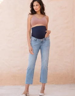 Sale Seraphine Delta | Over Bump Frayed Hem Maternity Jeans