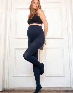 New Seraphine 100 Denier Navy Maternity Tights u2013 3 Pack