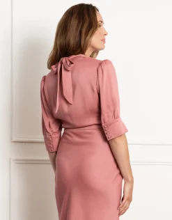 Flash Sale Seraphine Dido | Puff Sleeve Tea Maternity Dress