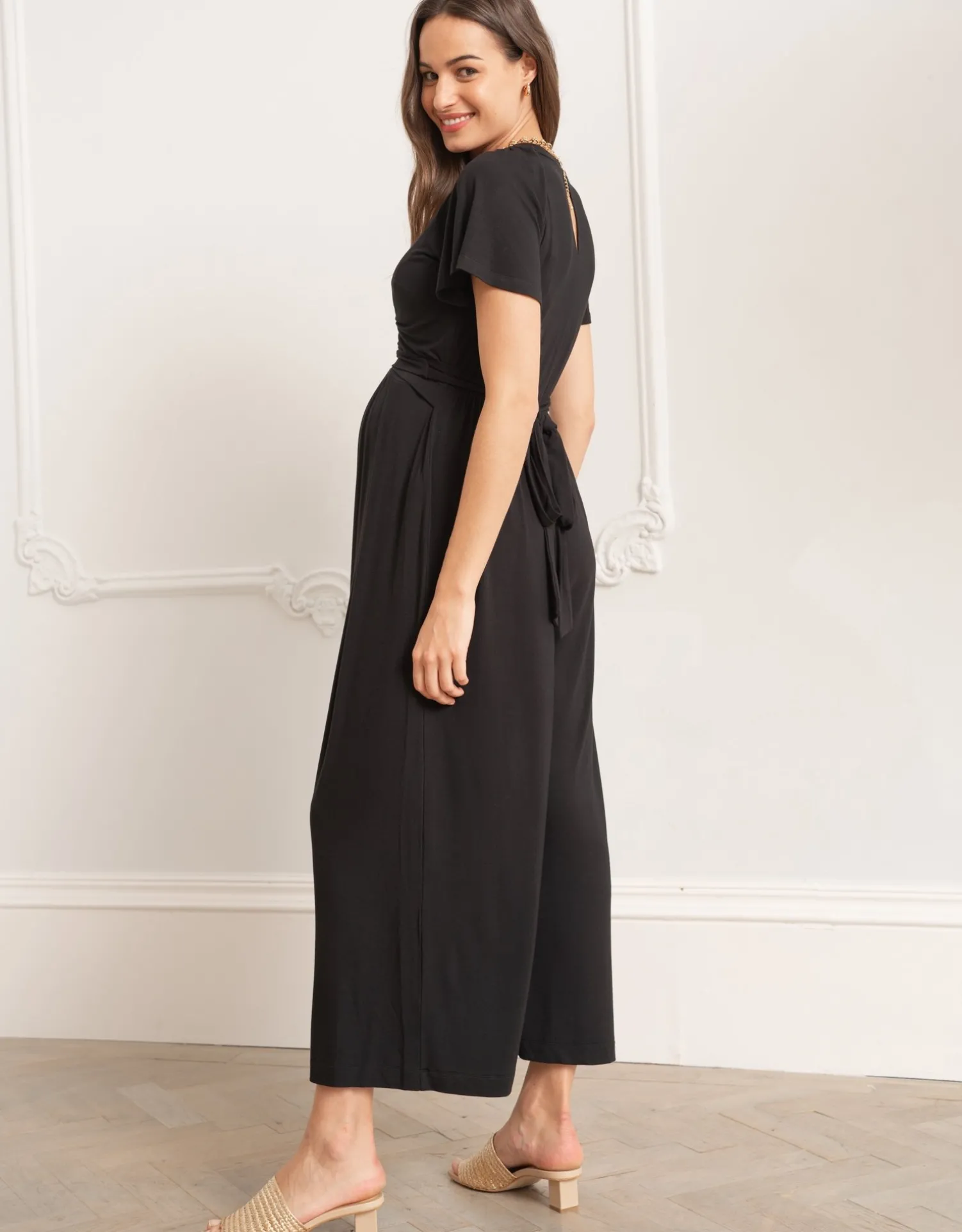 Hot Seraphine Diona | Black Lenzingu2122 Ecoverou2122 Maternity & Nursing Jumpsuit