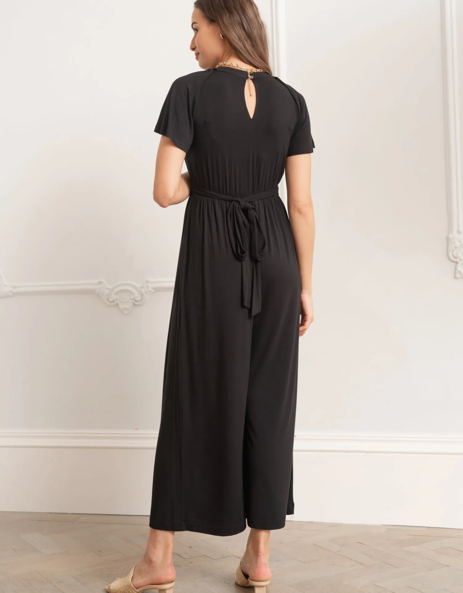 Hot Seraphine Diona | Black Lenzingu2122 Ecoverou2122 Maternity & Nursing Jumpsuit