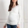 Cheap Seraphine Dottie | Lace Trim Jersey Layering Maternity & Nursing Top