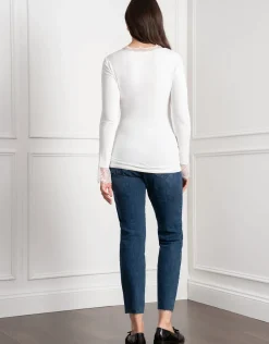 Cheap Seraphine Dottie | Lace Trim Jersey Layering Maternity & Nursing Top