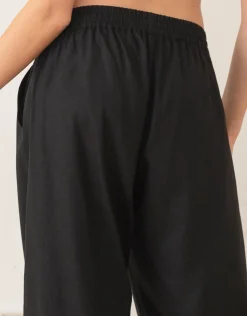 Hot Seraphine Elan | Wide-Leg Linen-Blend Under Bump Maternity Trousers