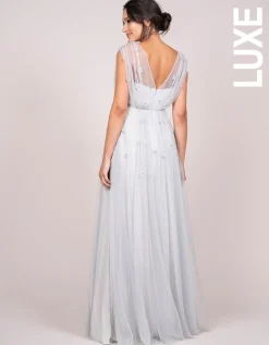 Best Sale Seraphine Eleni | Mist Grey Grecian Maternity Gown