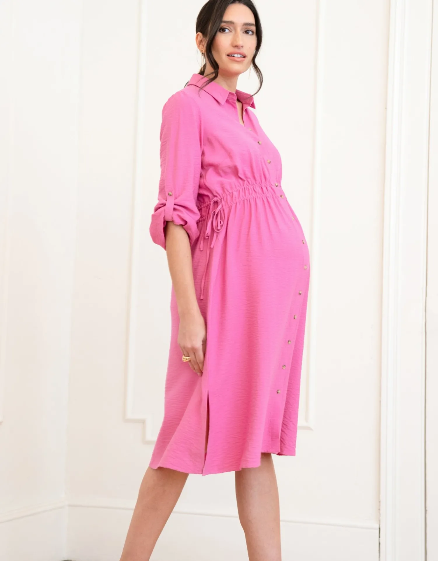 Hot Seraphine Elina | Maternity Shirt Dress