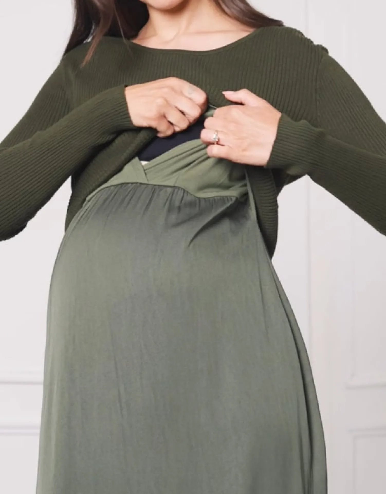 Cheap Seraphine Ellis | Knit Top with Woven Maternity & Nursing Slip Dress