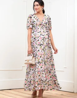 Cheap Seraphine Elthreda | Chiffon Wrap-Top Maxi Maternity and Nursing Dress