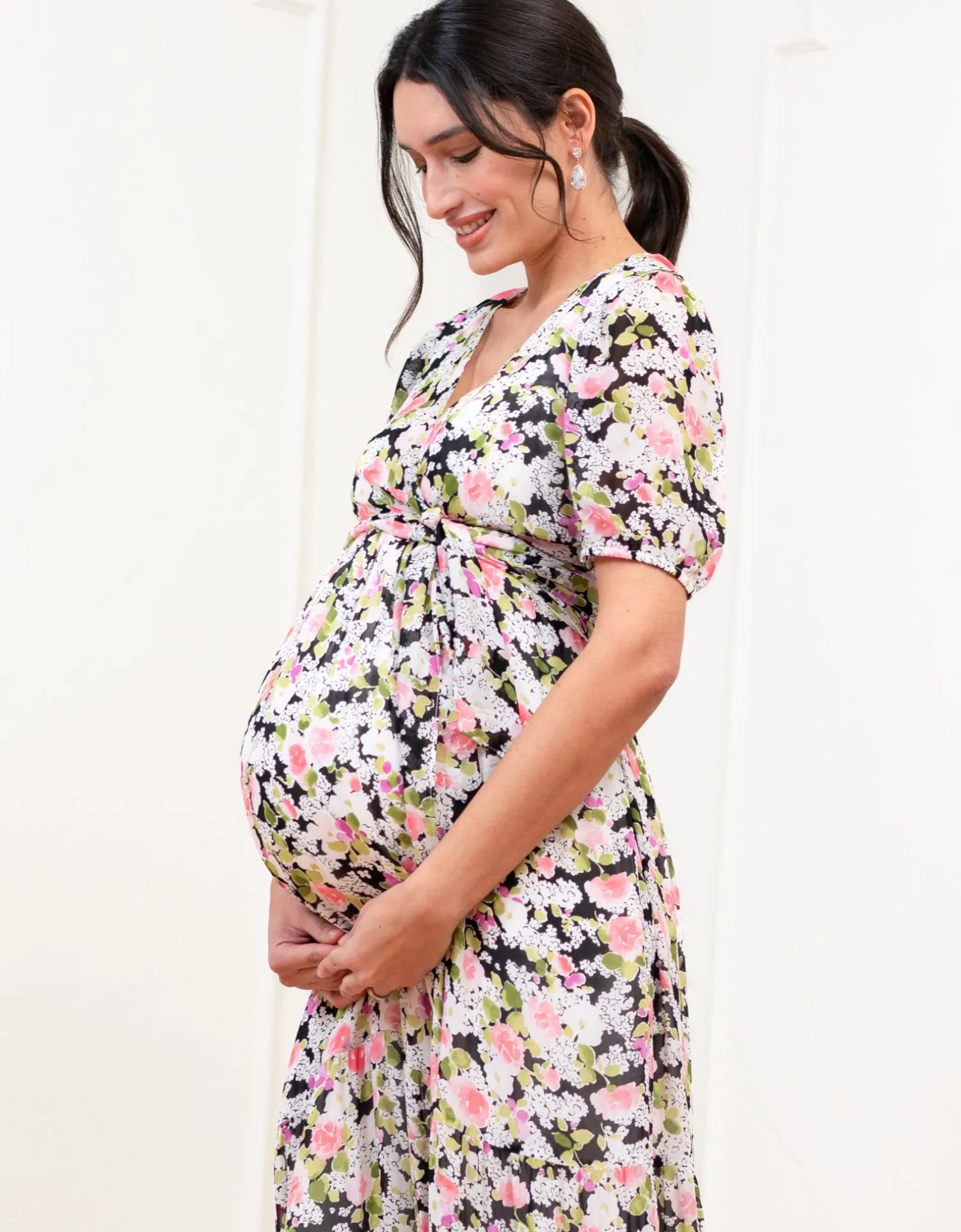 Cheap Seraphine Elthreda | Chiffon Wrap-Top Maxi Maternity and Nursing Dress