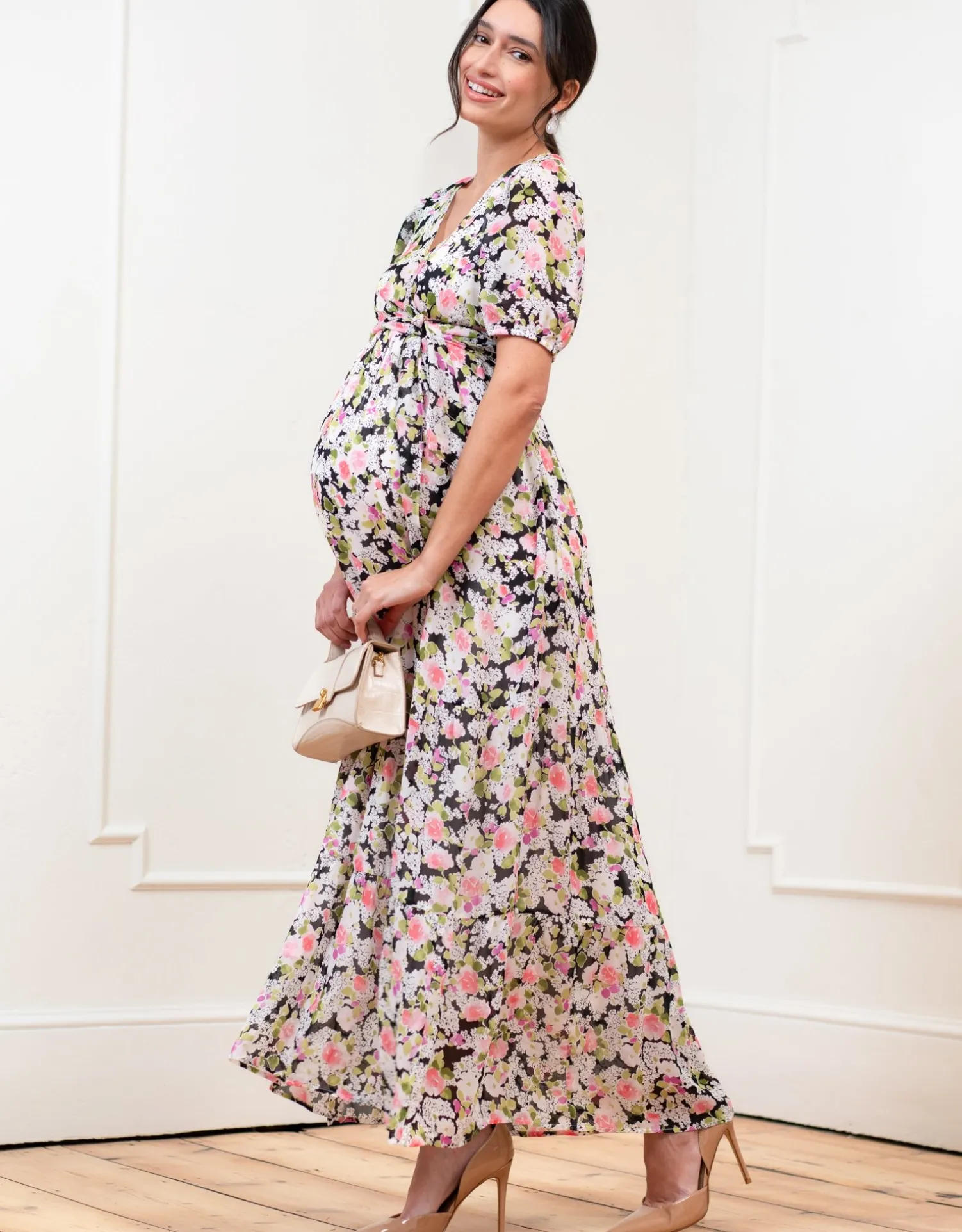 Cheap Seraphine Elthreda | Chiffon Wrap-Top Maxi Maternity and Nursing Dress