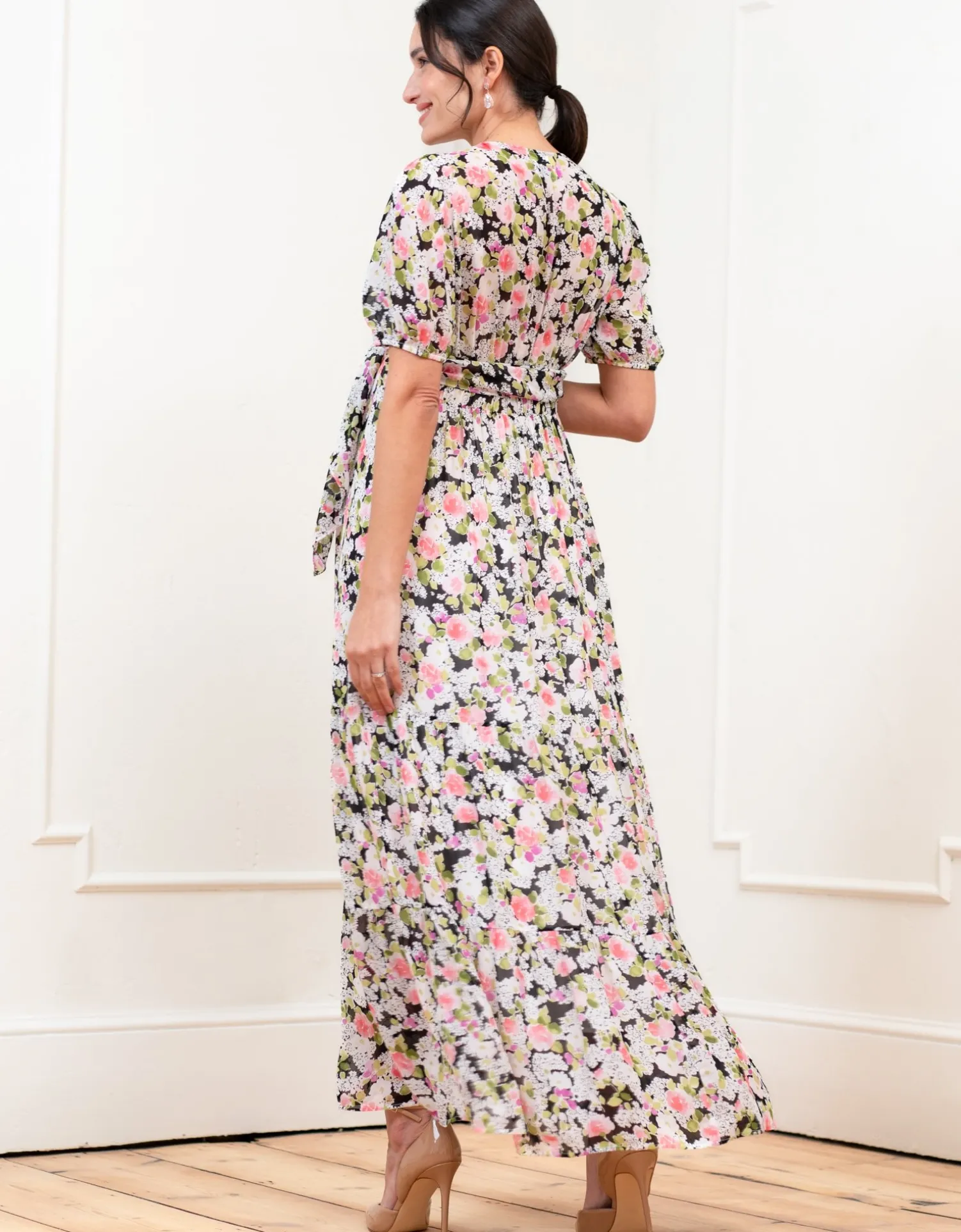 Cheap Seraphine Elthreda | Chiffon Wrap-Top Maxi Maternity and Nursing Dress
