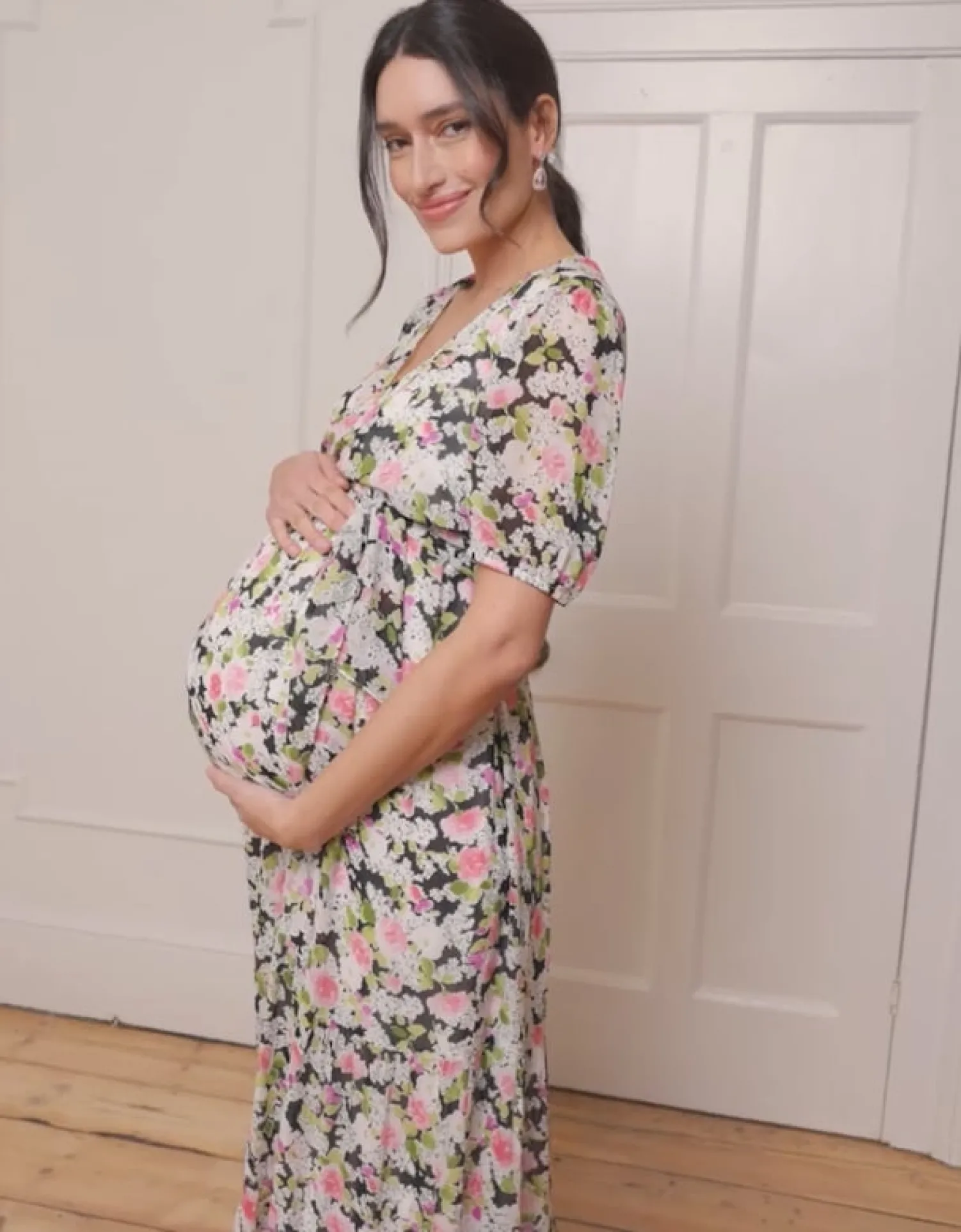 Cheap Seraphine Elthreda | Chiffon Wrap-Top Maxi Maternity and Nursing Dress