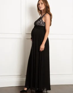 Store Seraphine Embellished Maxi Maternity Dress