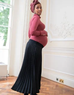 Discount Seraphine Ember | Rust Bamboo Maternity & Nursing Roll Neck