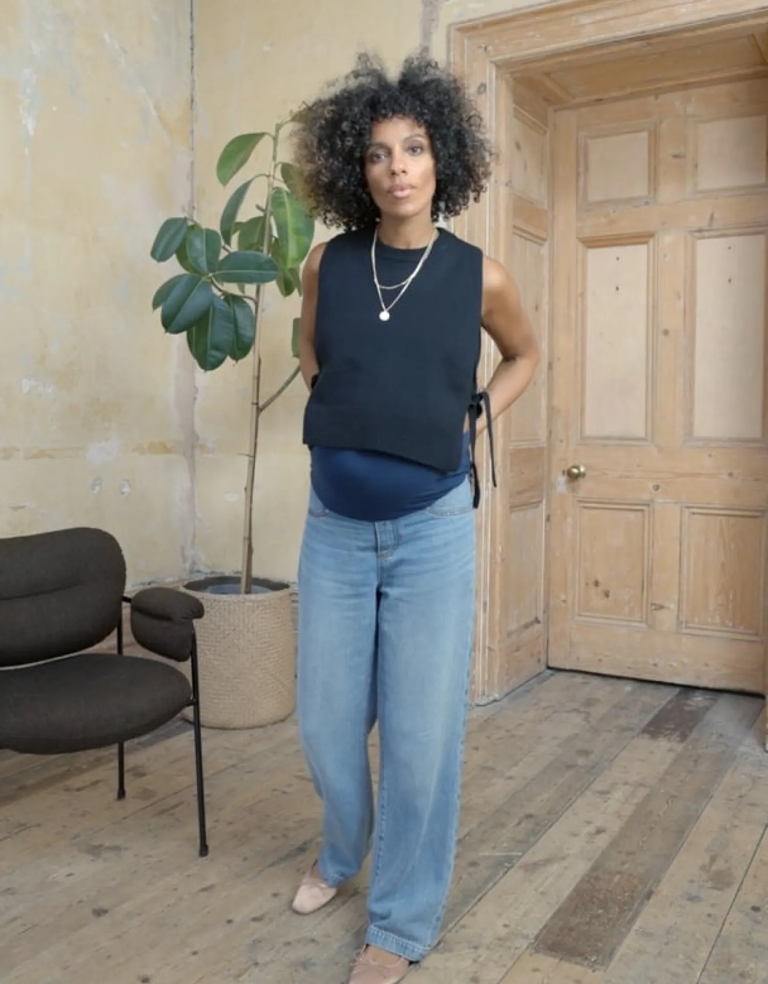 Hot Seraphine Emmett | Over Bump Wide-Leg Maternity Jeans
