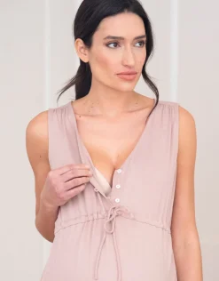 Best Seraphine Estrella | Full Length Jersey Pajama Maternity-To-Nursing Set
