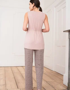 Best Seraphine Estrella | Full Length Jersey Pajama Maternity-To-Nursing Set
