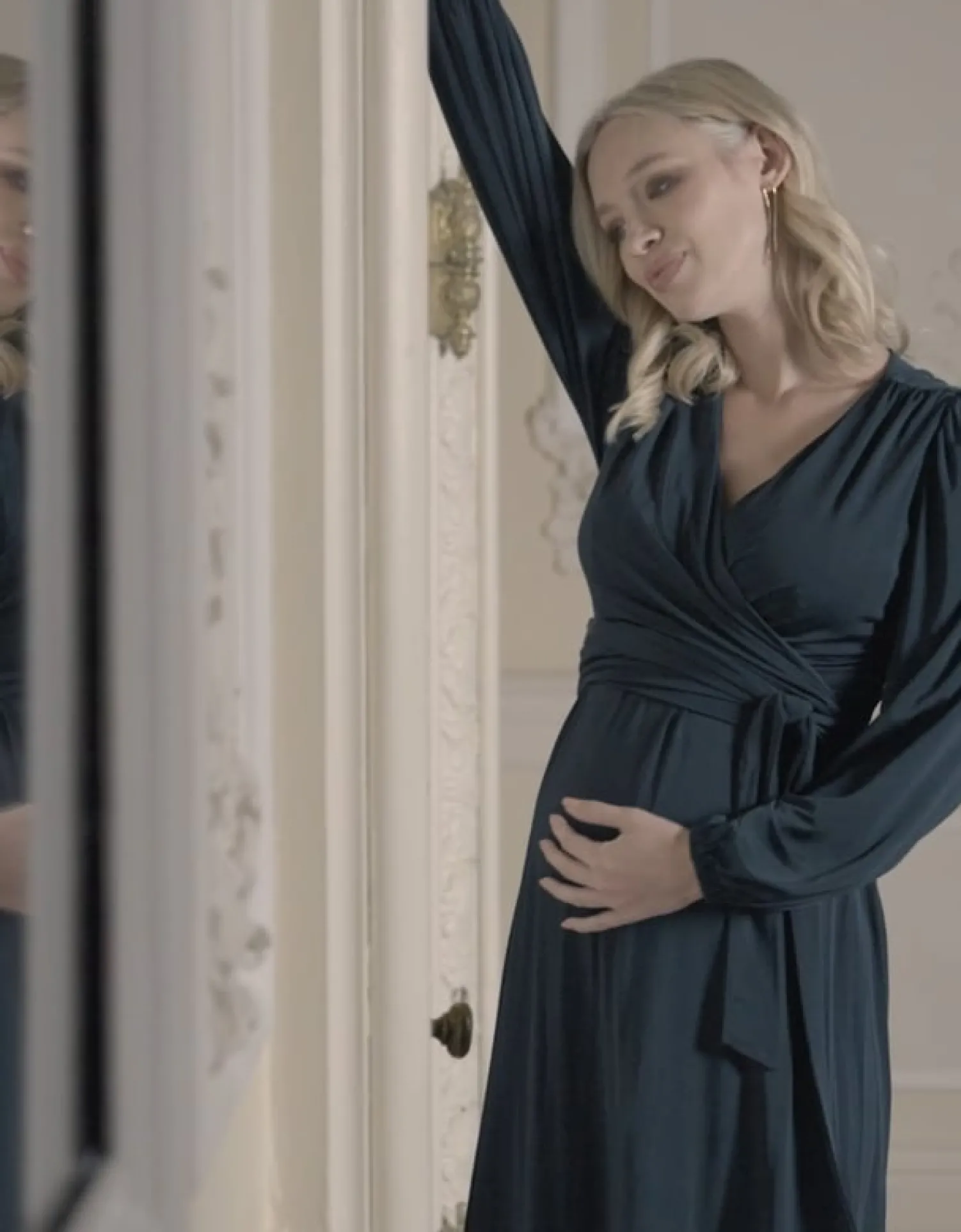 Cheap Seraphine Eudora | Emerald Green Maternity & Nursing Wrap Dress