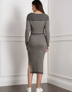 Hot Seraphine Evangelina | Crew Neck Layered Knit Maternity & Nursing Dress