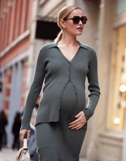 New Seraphine Farryn | Rib Knit Maternity-To-Nursing Skirt