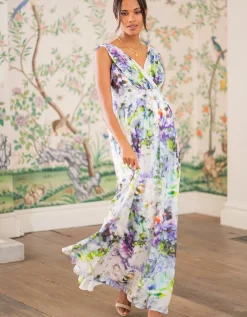 Flash Sale Seraphine Felicity | Floral Silk Maternity Maxi Dress