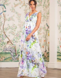 Flash Sale Seraphine Felicity | Floral Silk Maternity Maxi Dress