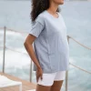 Cheap Seraphine Fergie | Light Blue Oversized Boxy Fit Maternity to Nursing T-Shirt