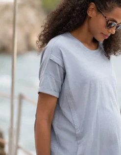 Cheap Seraphine Fergie | Light Blue Oversized Boxy Fit Maternity to Nursing T-Shirt