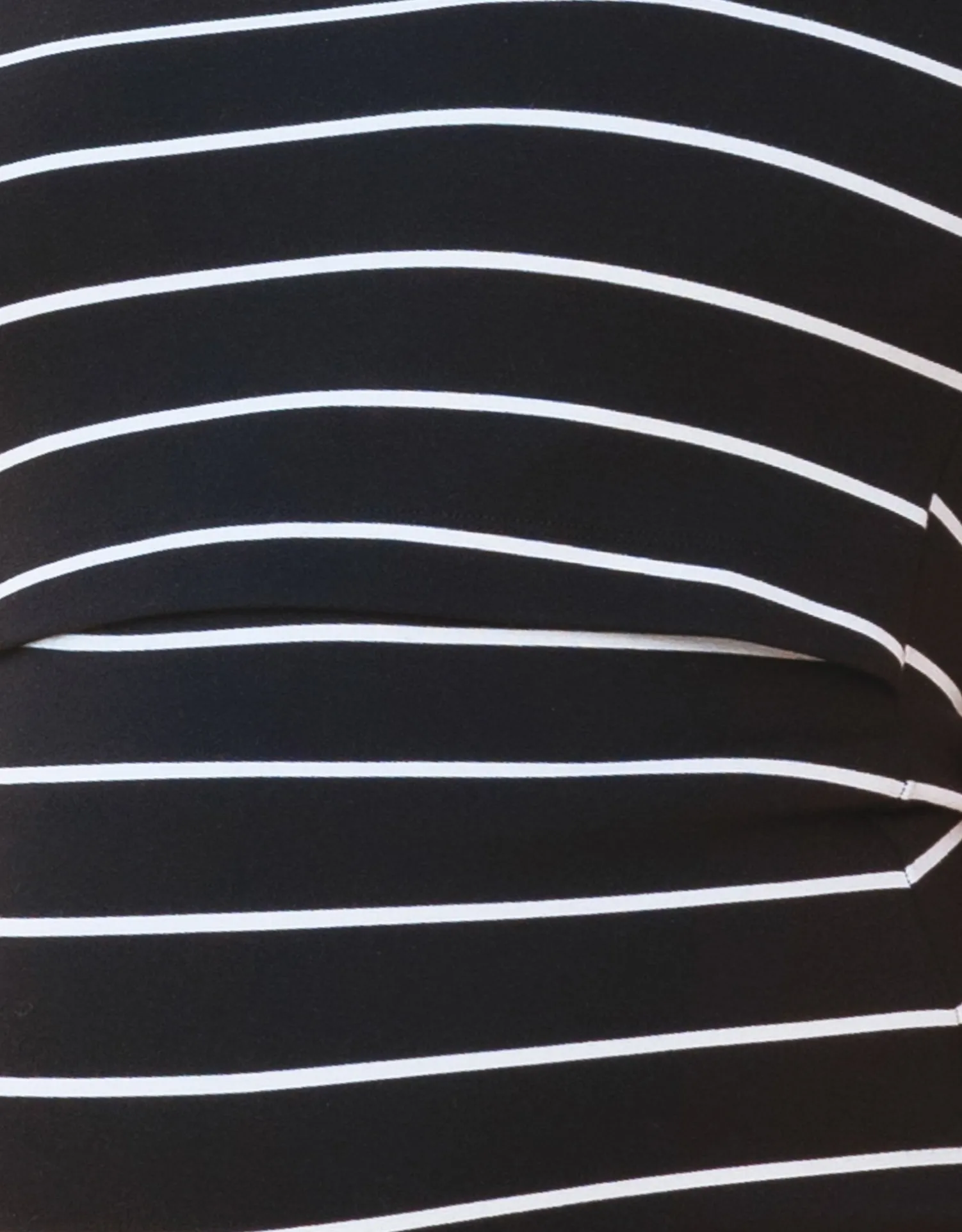 Store Seraphine Galaxy | Square Neck Stripe Ponte Roma Nursing T-Shirt
