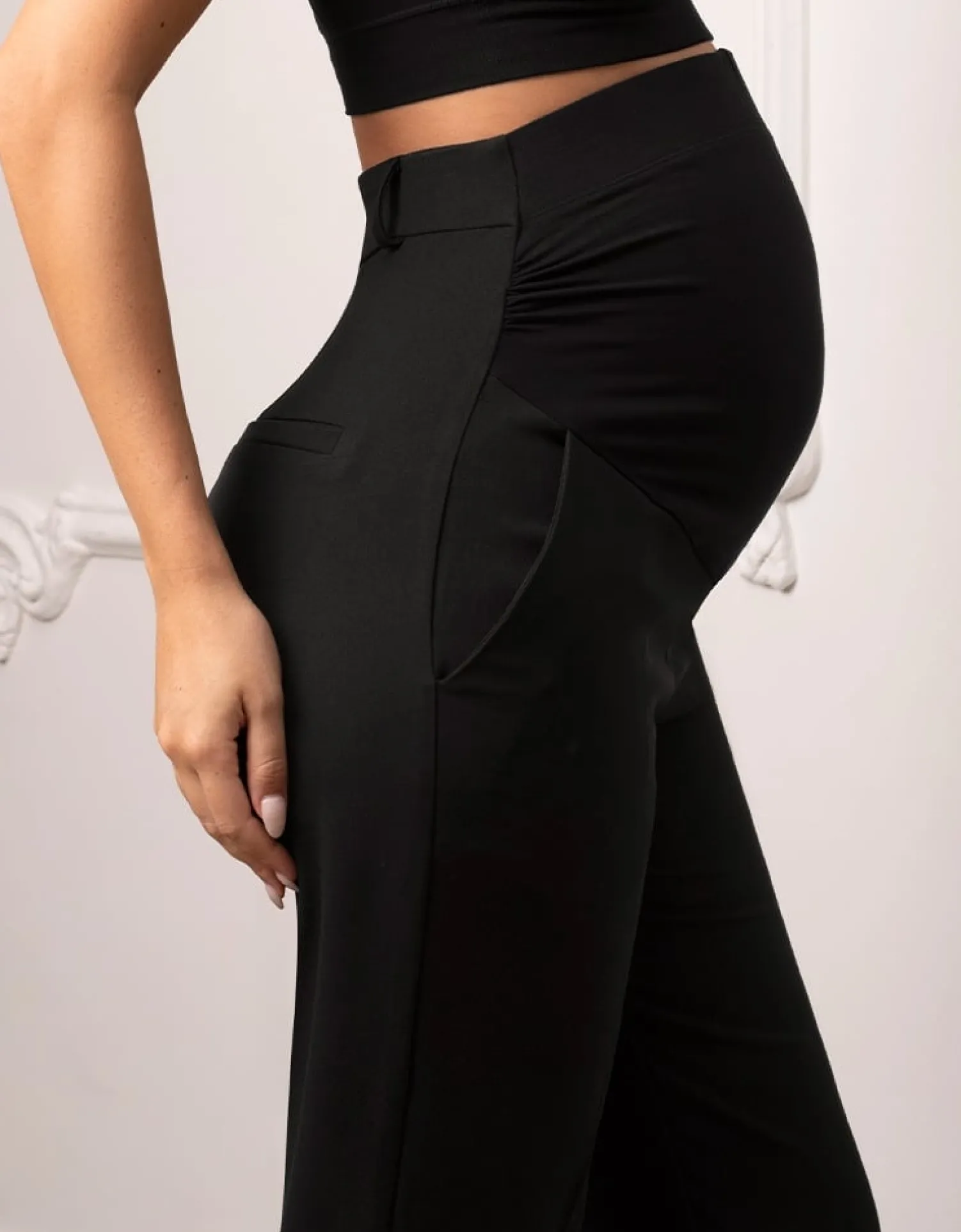 Online Seraphine Garland | Tapered Black Maternity Pants