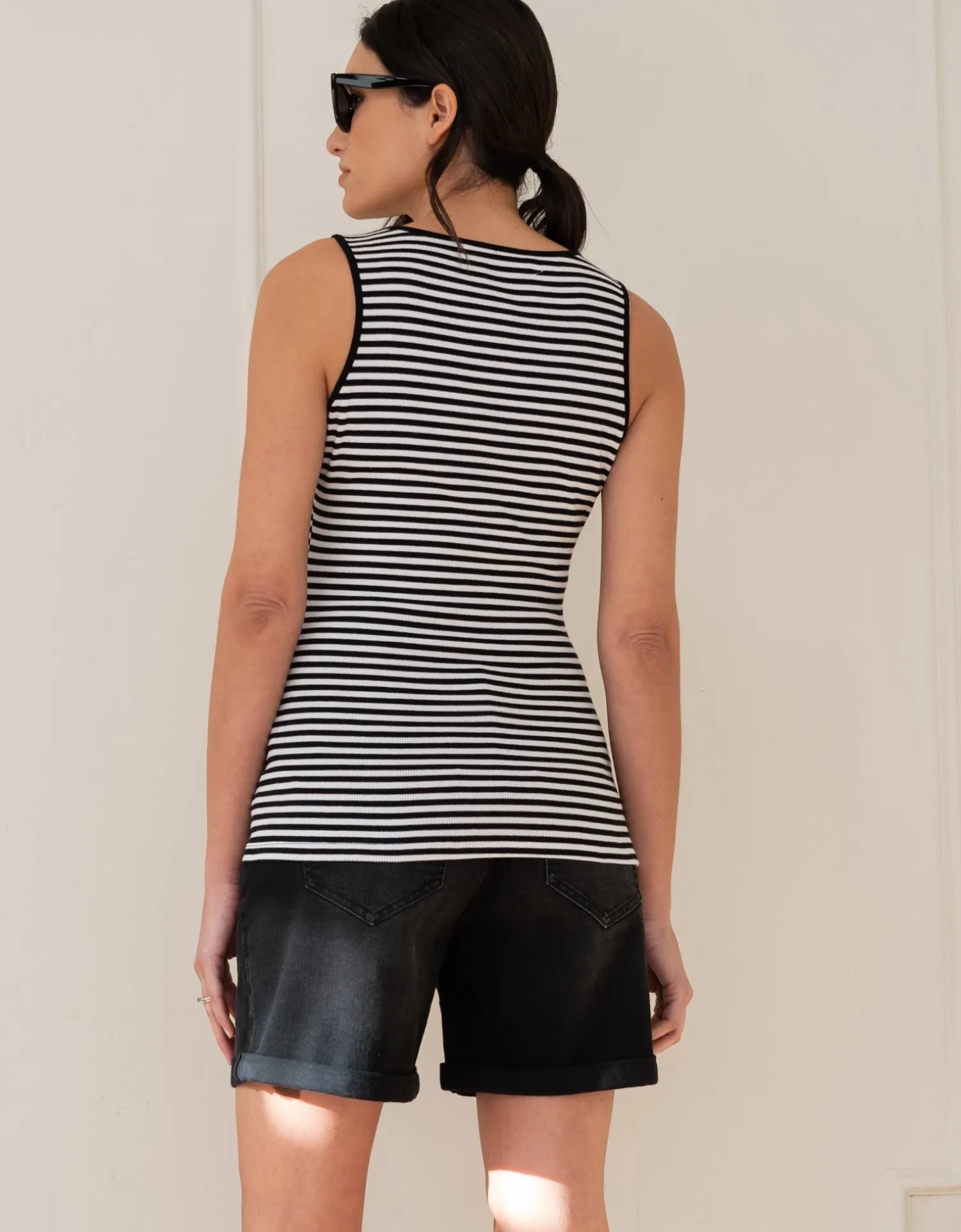 Cheap Seraphine Genesis | V-Neck Stripe Maternity-To-Nursing Vest Top