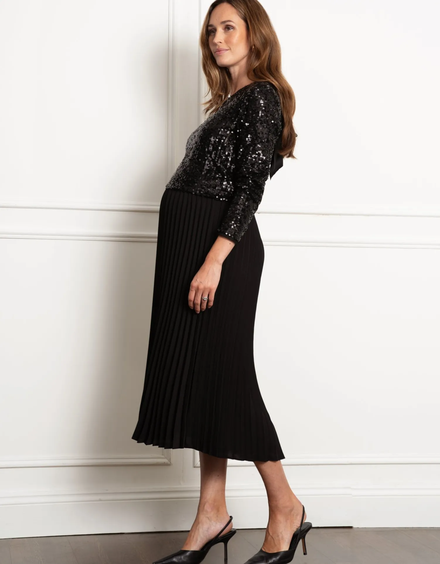 Cheap Seraphine Halima | Sparkle Maternity & Nursing Top with Pleat Skirt