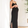 Best Seraphine Heather | Ribbed Jersey Cami Maxi Maternity Dress