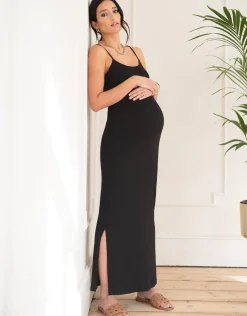 Best Seraphine Heather | Ribbed Jersey Cami Maxi Maternity Dress