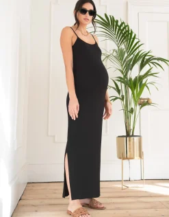 Best Seraphine Heather | Ribbed Jersey Cami Maxi Maternity Dress