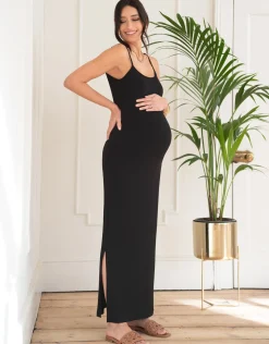 Best Seraphine Heather | Ribbed Jersey Cami Maxi Maternity Dress