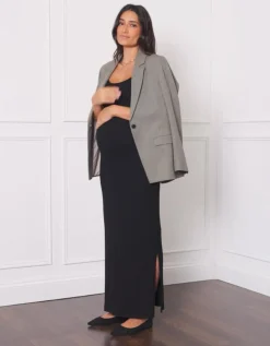 Best Seraphine Heather | Ribbed Jersey Cami Maxi Maternity Dress