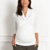 Store Seraphine Ines | Jersey Maternity -To-Nursing Mock Wrap Top