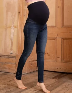 Sale Seraphine Irving | Dark Over Bump Super-Skinny Maternity Jeans