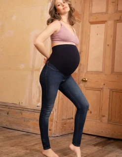 Sale Seraphine Irving | Dark Over Bump Super-Skinny Maternity Jeans