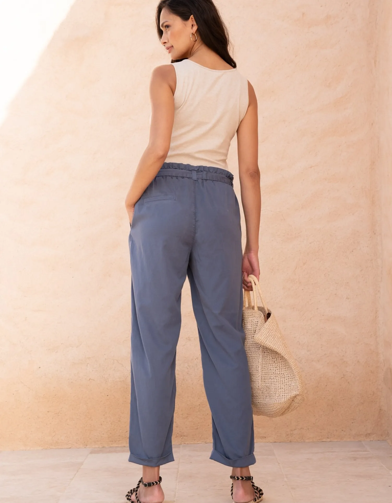 Flash Sale Seraphine Isaiah | Cotton-Blend Under Bump Maternity Chinos