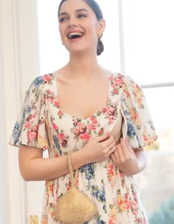 New Seraphine Ivey | Vintage Floral Maternity & Nursing Dress