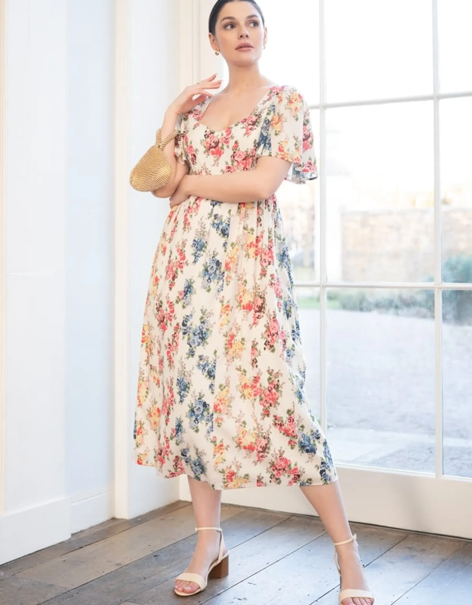 New Seraphine Ivey | Vintage Floral Maternity & Nursing Dress