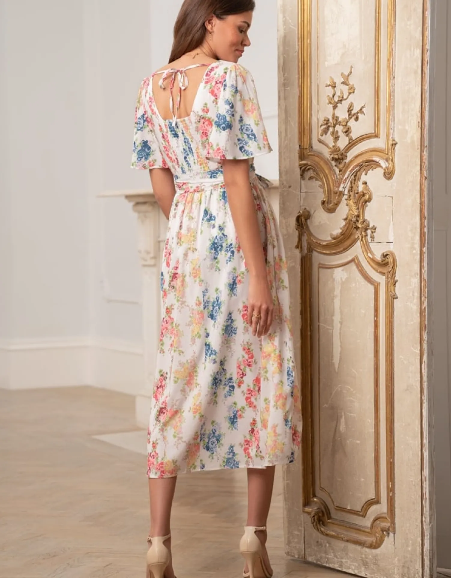New Seraphine Ivey | Vintage Floral Maternity & Nursing Dress