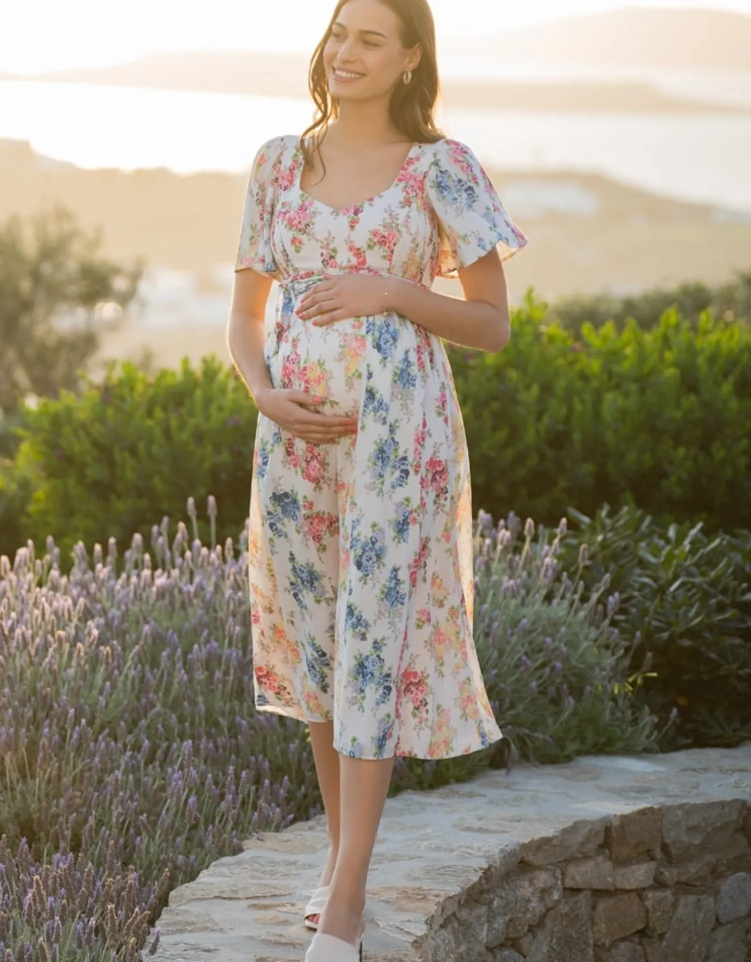 New Seraphine Ivey | Vintage Floral Maternity & Nursing Dress