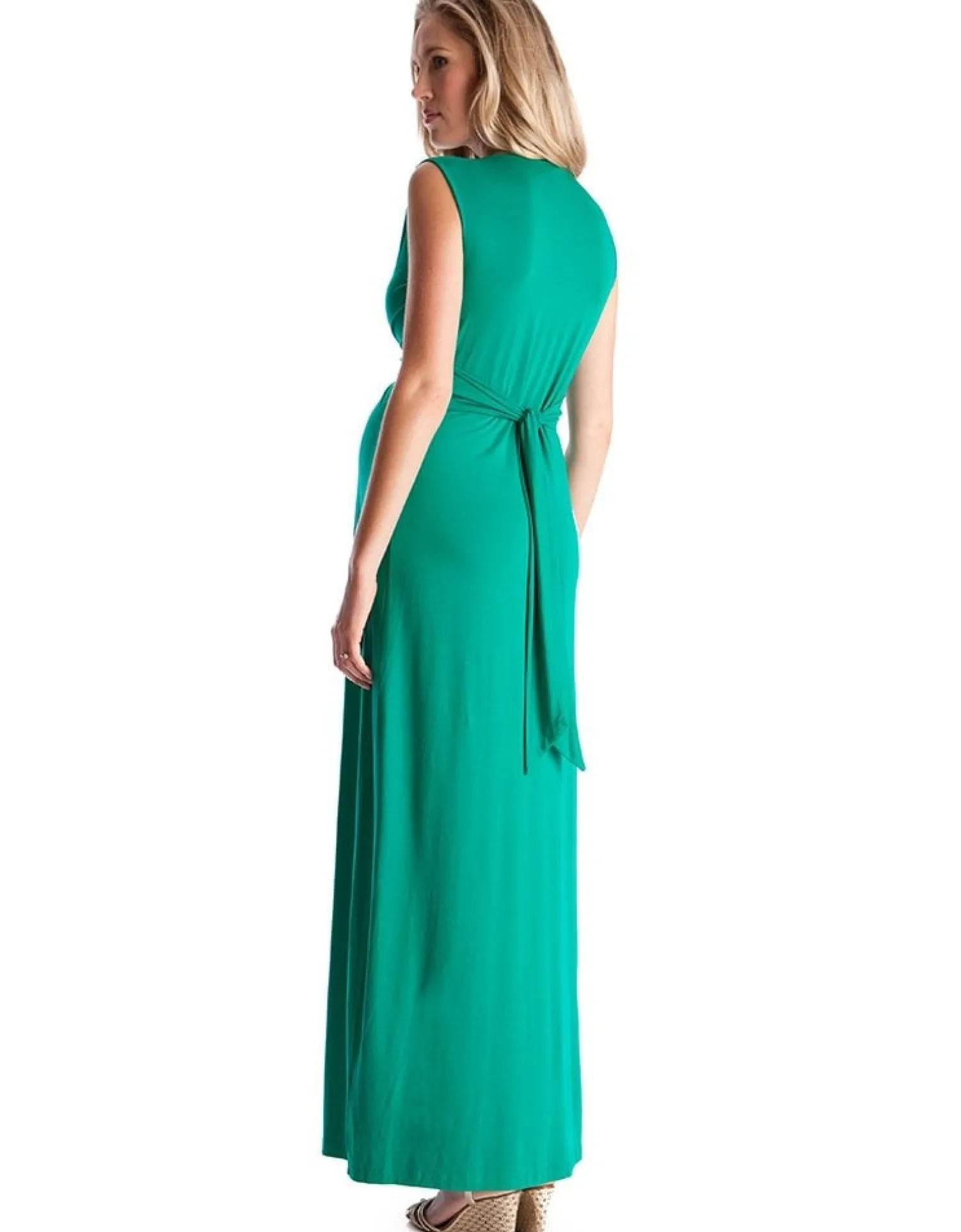 Flash Sale Seraphine Jo | Emerald Knot Front Maternity Maxi Dress