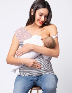 Best Seraphine Juno | Double Stripe Maternity & Nursing Top