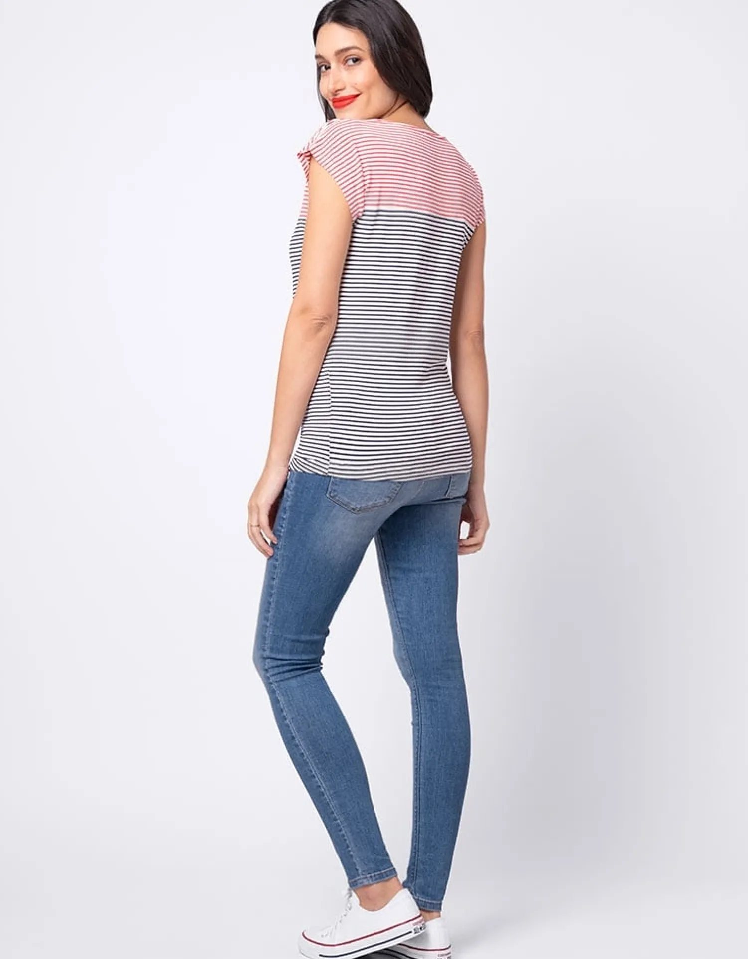 Best Seraphine Juno | Double Stripe Maternity & Nursing Top